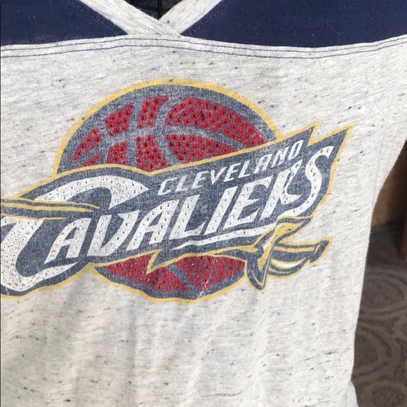 Cleveland Cavaliers burnout tee w/ bling - Picture 2 of 6